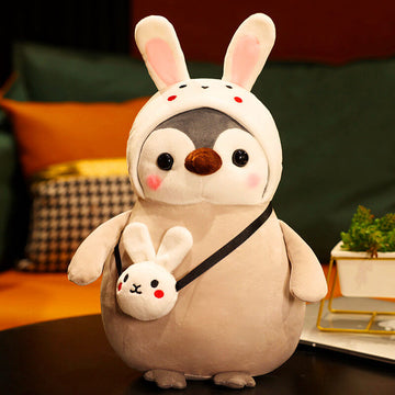 Cute Penguin Stuffed Animal in Cute Costume